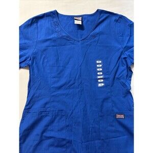 Cherokee Workwear Women's Royal Blue Size M Scrub Top - NWT